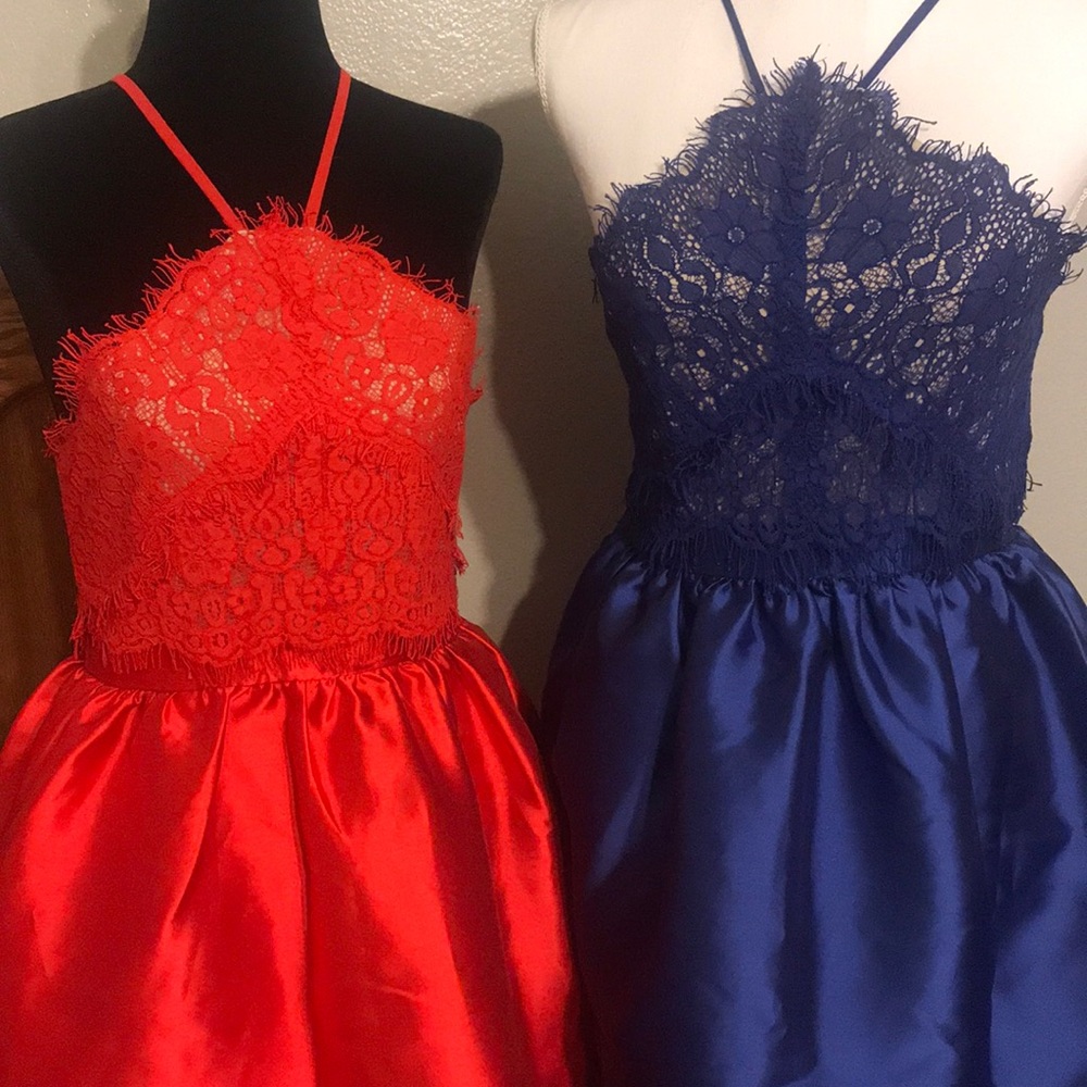 ❤️💙Lace puff dress 👗